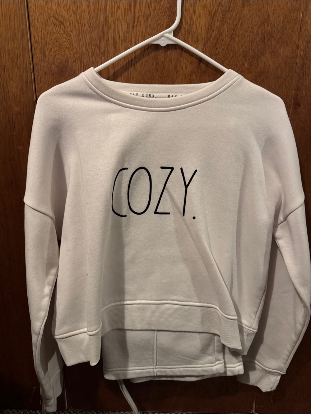 COZY. White Graphic Pullover Sweatshirt and sweatpants